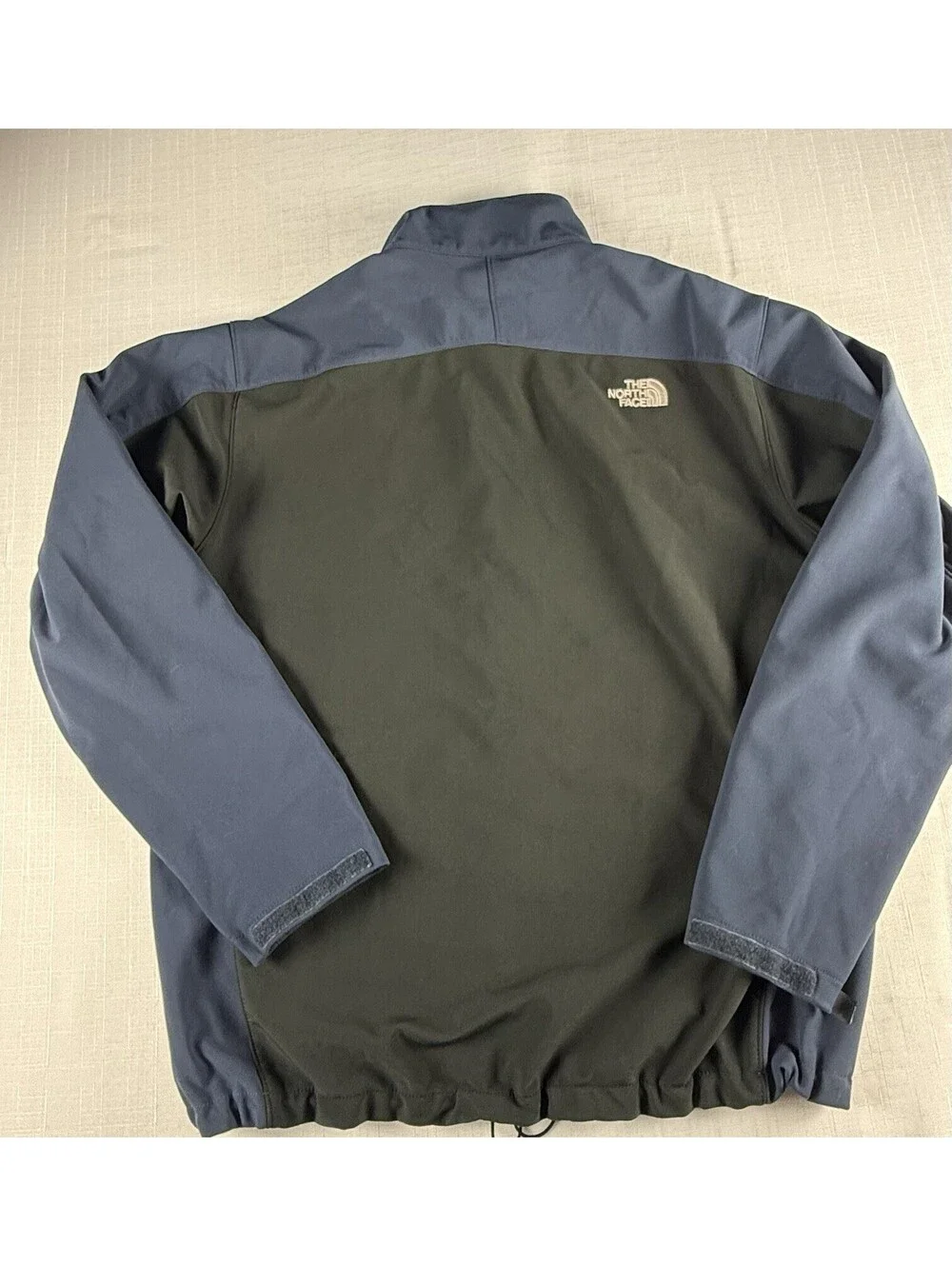 The North Face Men’s XXL Softshell Jacket Black Navy Fleece Lined Full Zip